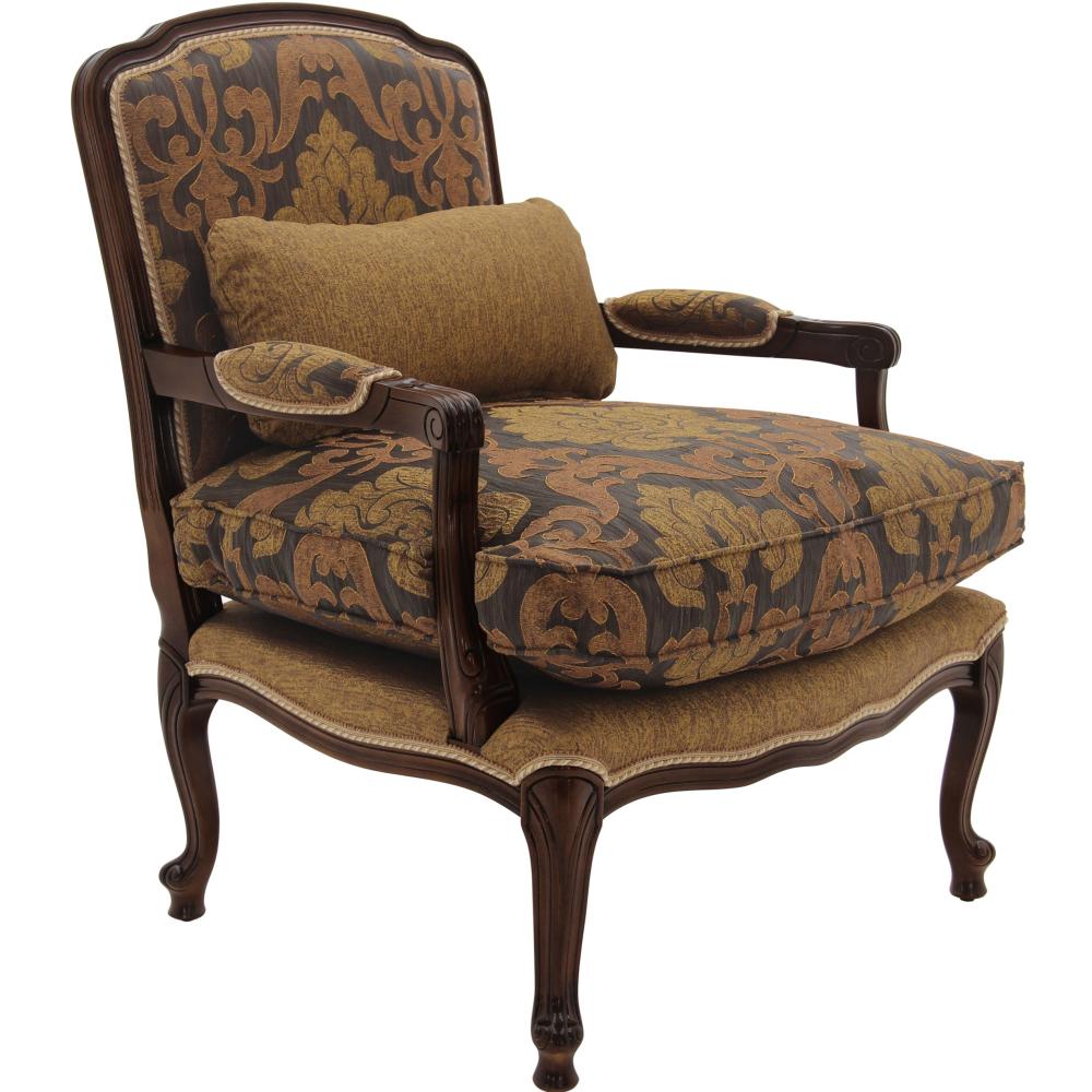 elegantny dreveny ram fotel klasicky calunenna fotel hnedy luxus villa nabytok pohodlny velky balatonsky zamok nabytok rezany taliansky calunicky.jpg
